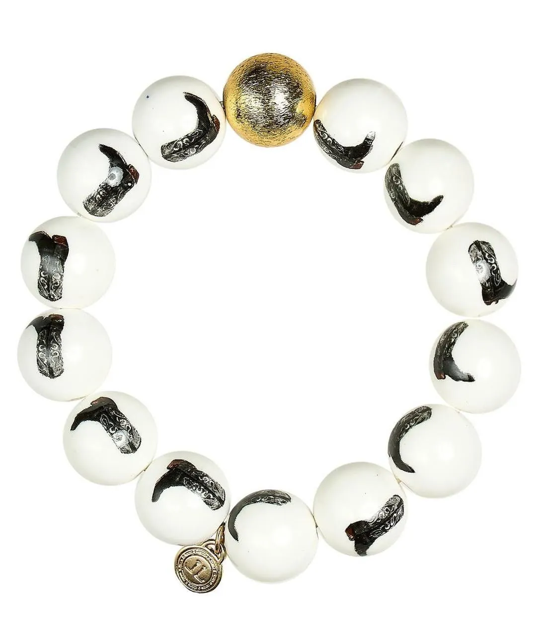 Georgia Cowboy Boot - Black Boot & 2 Gold 14mm - Bracelet Bundle - Brooke Wright x Lisi Lerch Collection