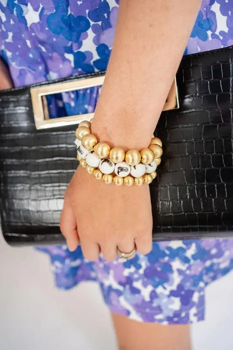 Georgia Cowboy Boot - Black Boot & 2 Gold 14mm - Bracelet Bundle - Brooke Wright x Lisi Lerch Collection