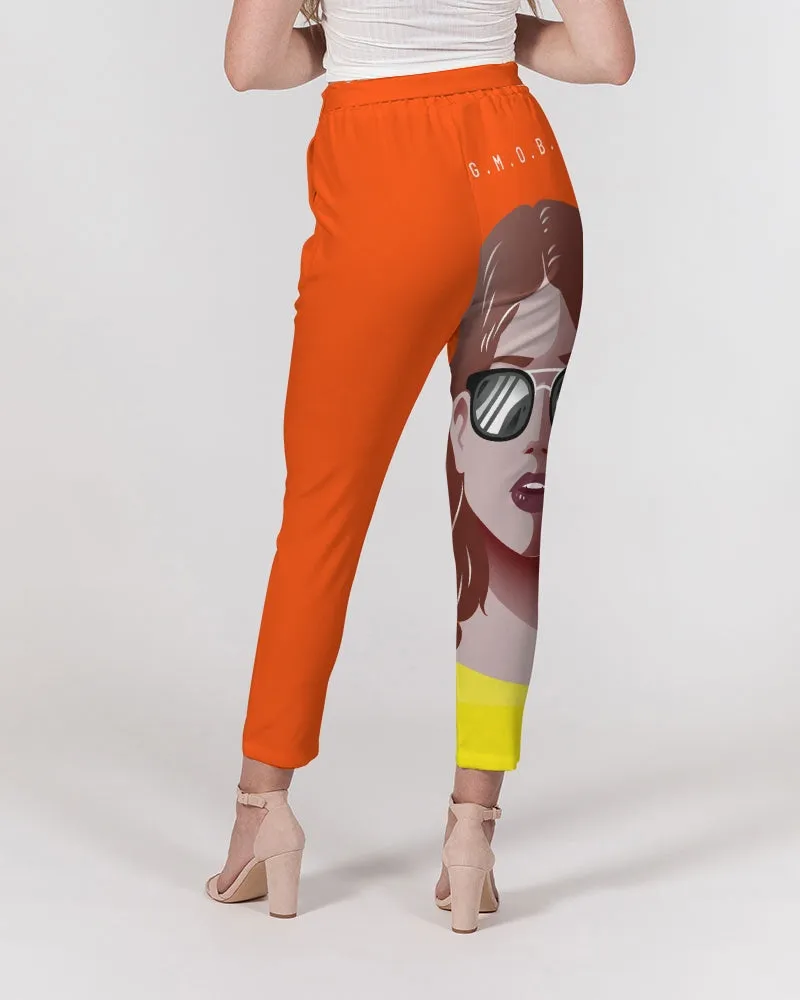 G.M.O.B. Women's Sunflower Belted Tapered Pants