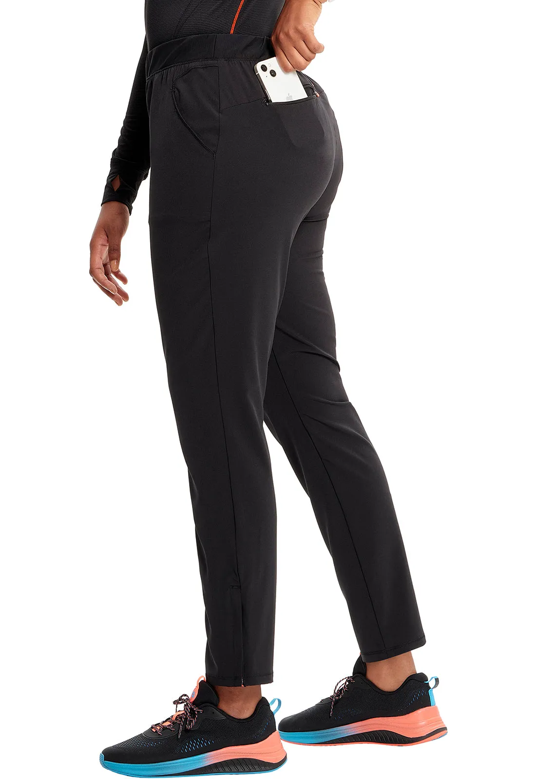 GNR8 IN120A Mid Rise Pull-on Tapered Leg Cargo Pants Black