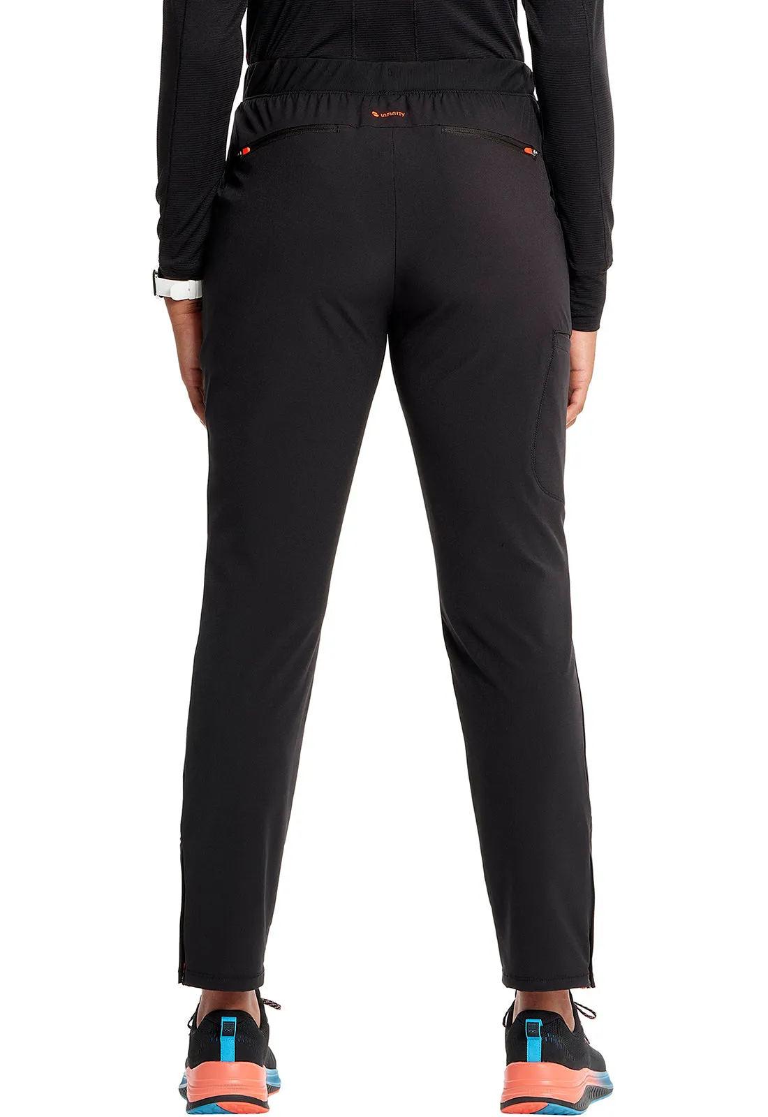 GNR8 IN120A Mid Rise Pull-on Tapered Leg Cargo Pants Black