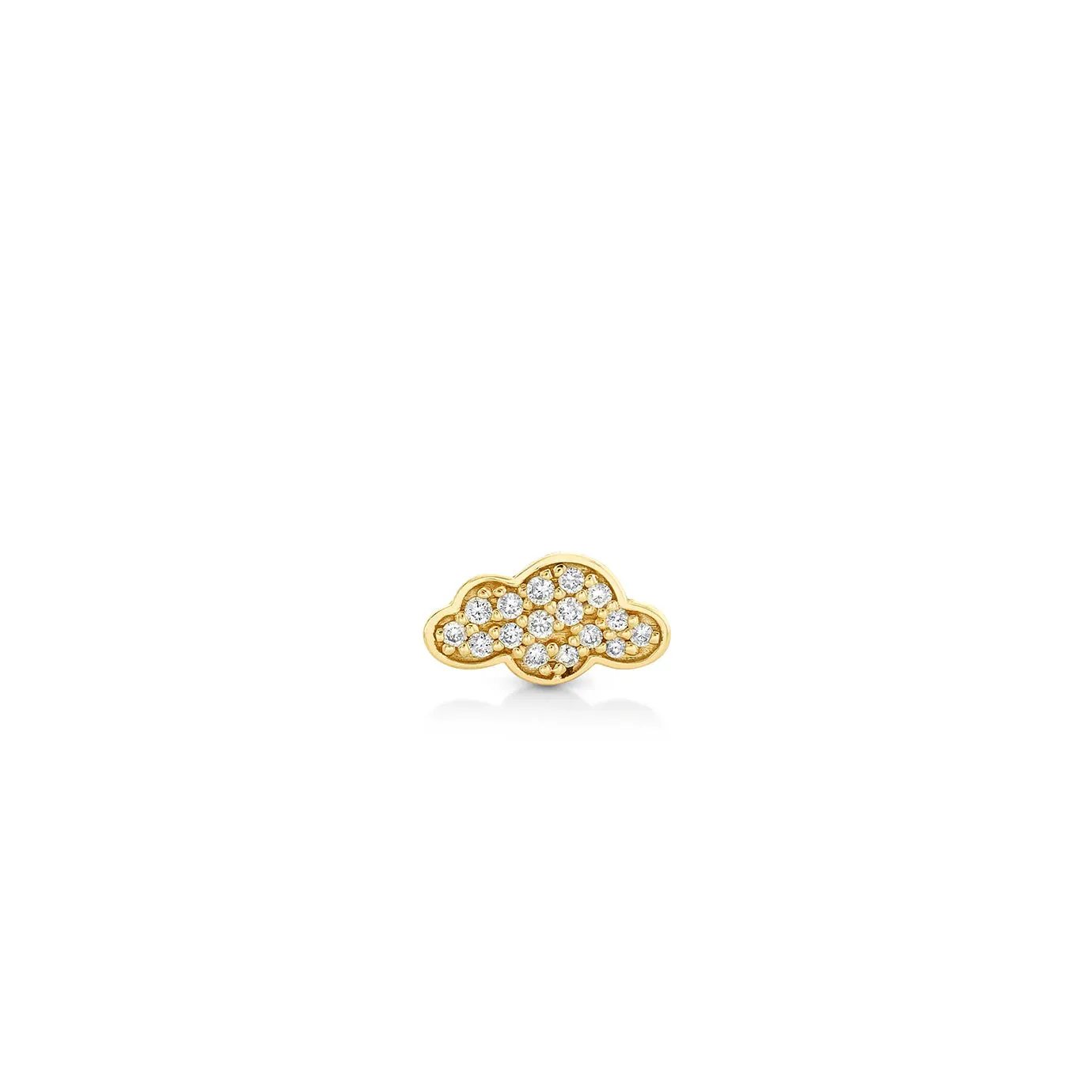 Gold & Diamond Cloud Stud