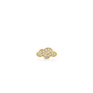 Gold & Diamond Cloud Stud