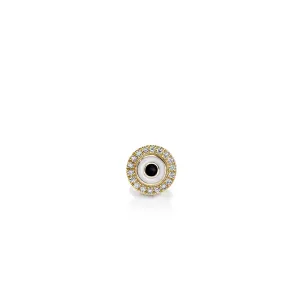 Gold & Enamel Small Eye Stud