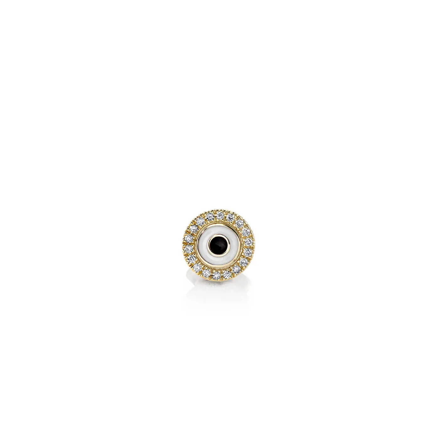 Gold & Enamel Small Eye Stud