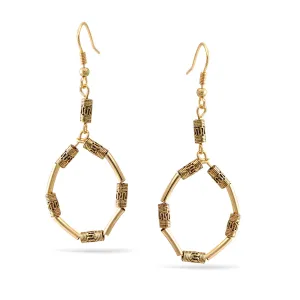 GOLD BEADS DROP EARRINGS #GLE1369GLD (HD6)