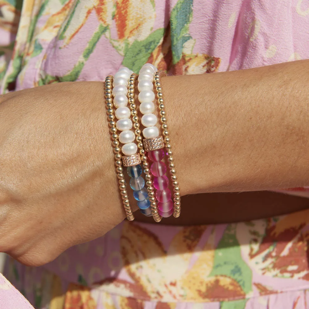 Gold Filled x 925 Beaded Bracelet