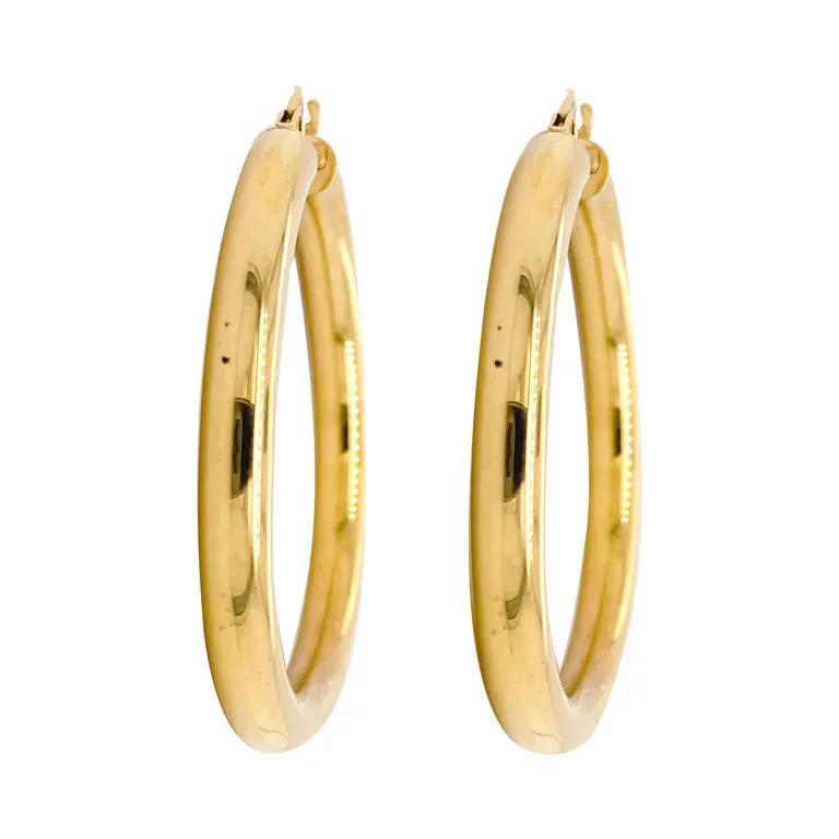 Gold Hoop Earrings Yellow Gold, 4 Grams
