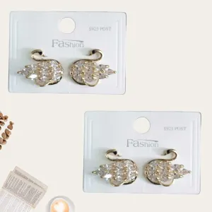 Gold Swan Earring S-0
