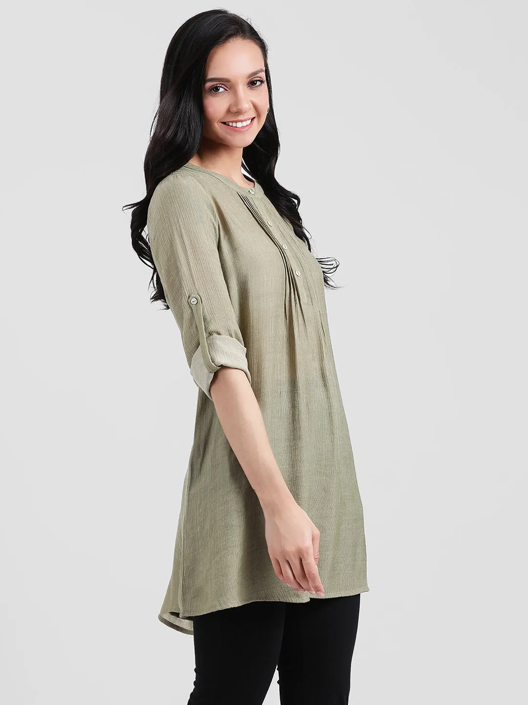 Green Solid Tunic