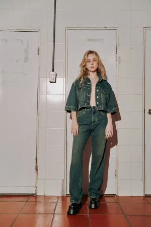 Green Washed Jeans