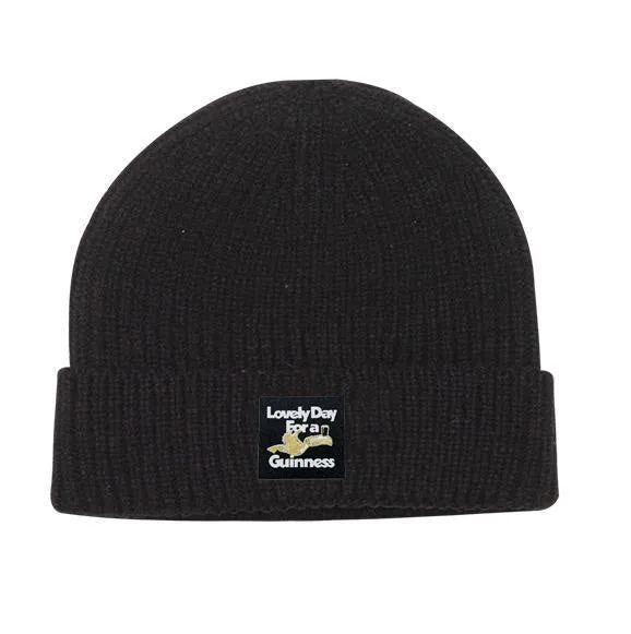 Guinness x UN:IK Ribbed Beanie - Black