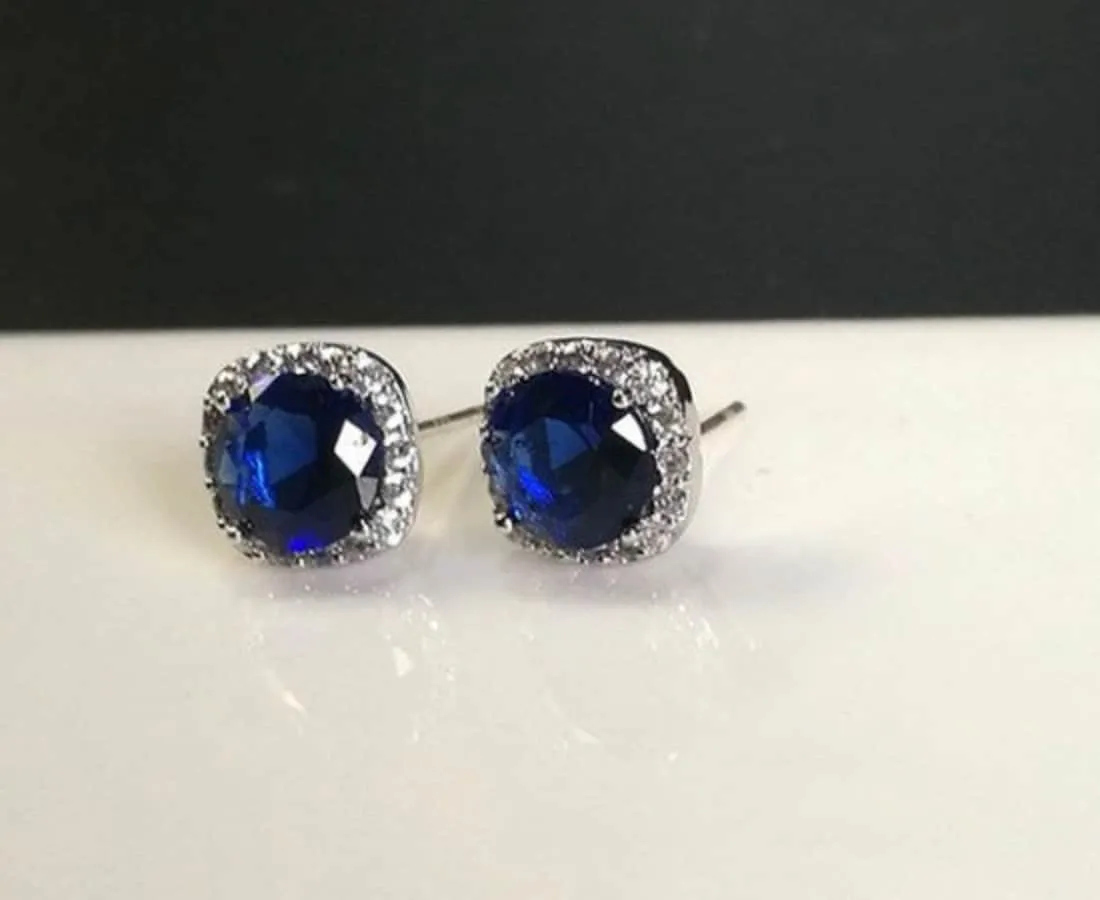 Halo Ear Studs | Green Ear Studs | Yellow Diamond Ear Studs | Red Diamonds Ear Studs | Green Diamond Ear Studs | Stud Earrings | Ear Studs