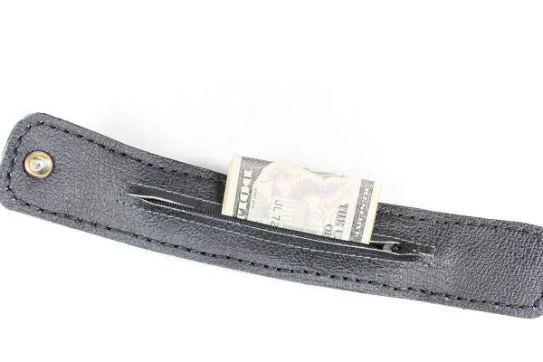 Handmade genuine leather wallet bracelets/ cuffs woven style