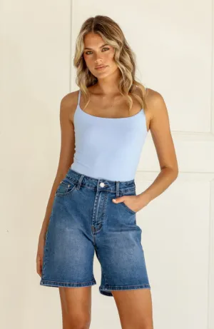 Hannah Denim Shorts - Dark Wash
