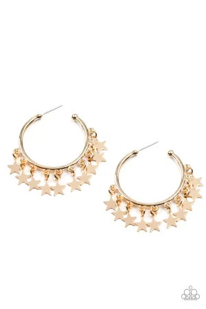 Happy Independence Day - Gold Earring
