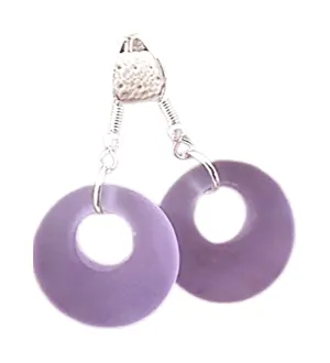 Hawaiian Jewelry , Minimalist "Magical Color Changing" Purple Earrings Circle Earrings, Beach Jewelry Birthday Gift (February Birthstone)
