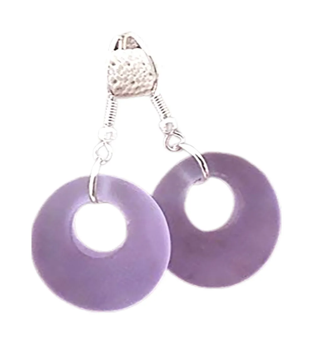 Hawaiian Jewelry , Minimalist "Magical Color Changing" Purple Earrings Circle Earrings, Beach Jewelry Birthday Gift (February Birthstone)