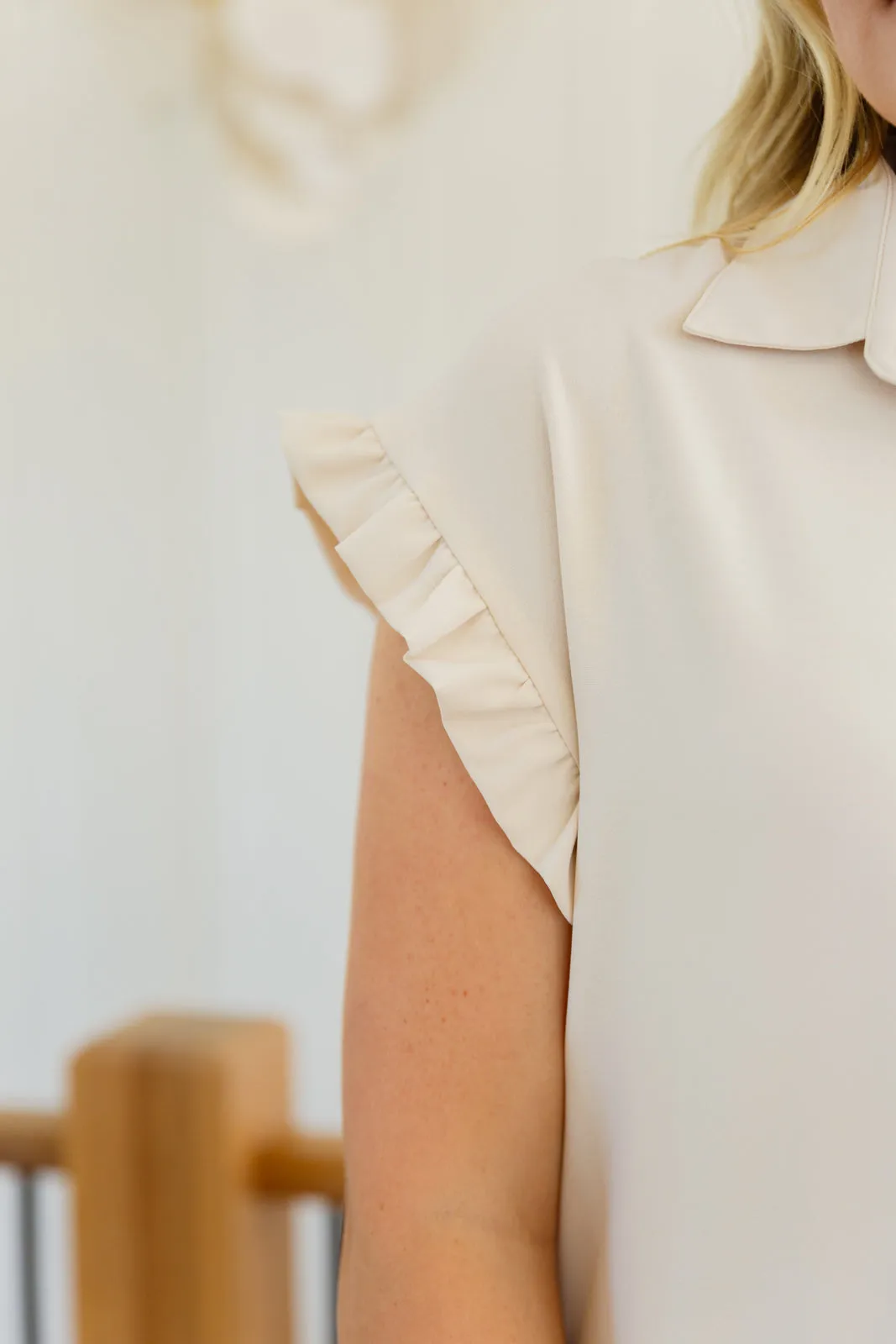 Hazel Blues® |  Day Date Ruffle Sleeved Blouse