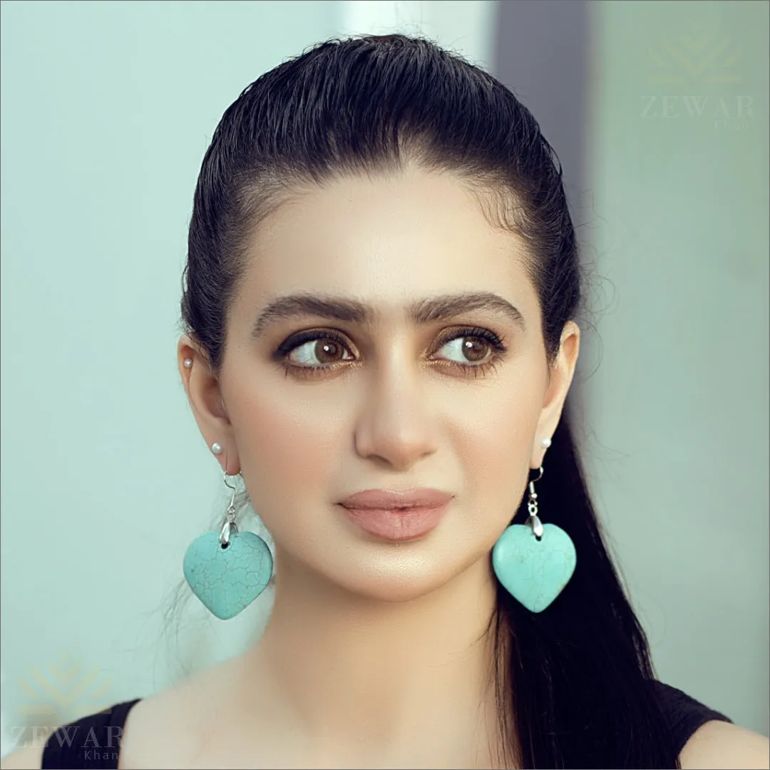 Heart Turquoise Earrings (ER-26)