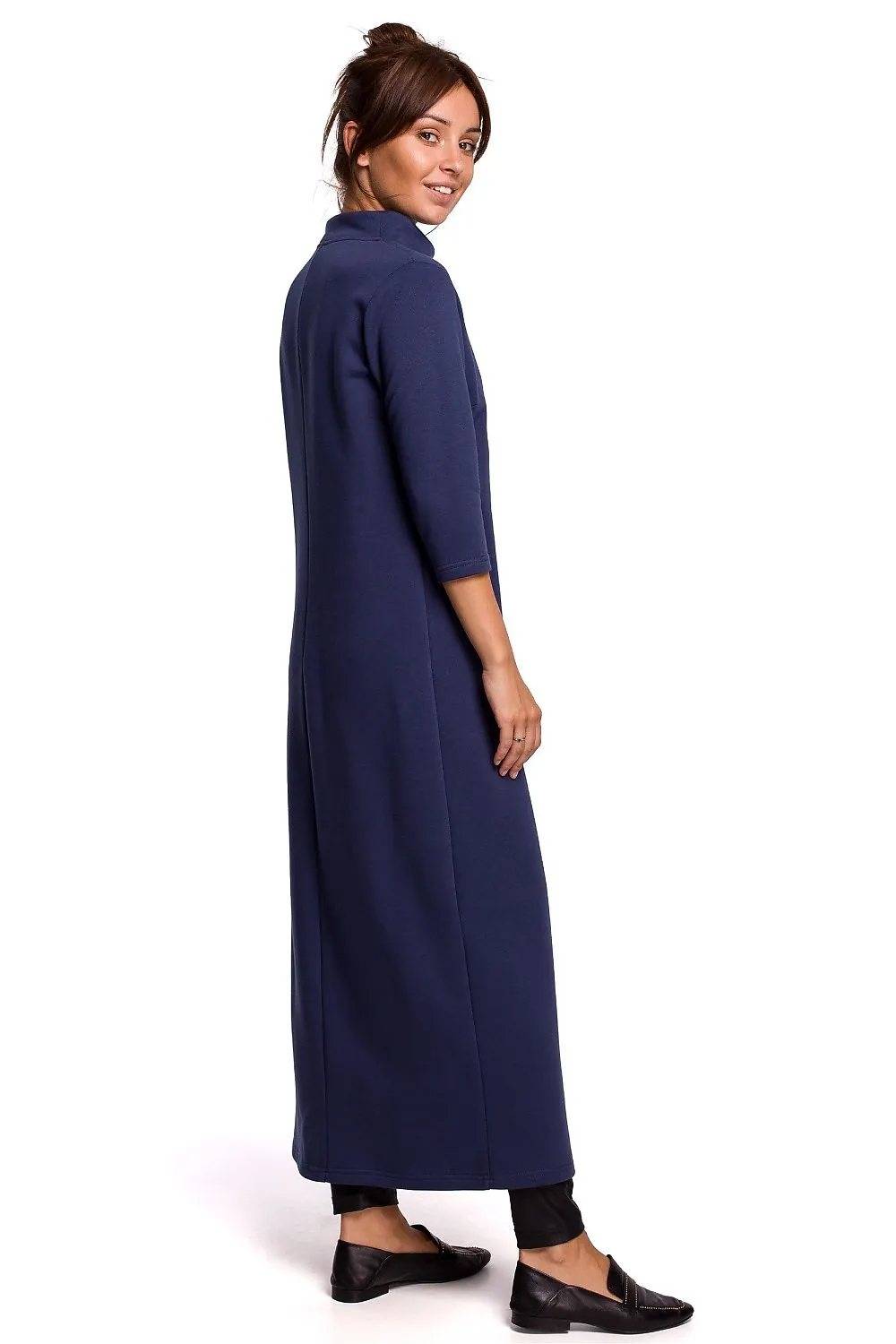 High-Collared Asymmetric Tunic Top