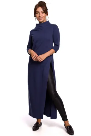 High-Collared Asymmetric Tunic Top