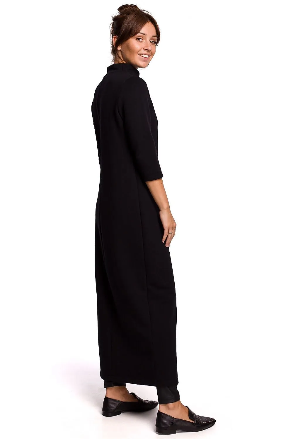 High-Collared Asymmetric Tunic Top