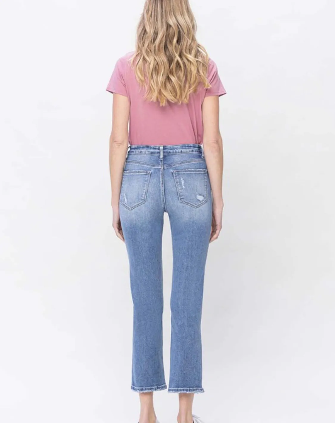 High Rise Slim Straight Jeans