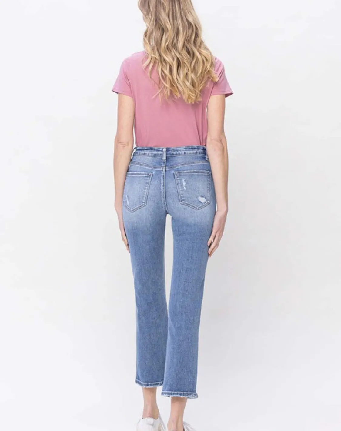 High Rise Slim Straight Jeans