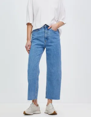 High Waisted Flare Jeans -Light Indigo