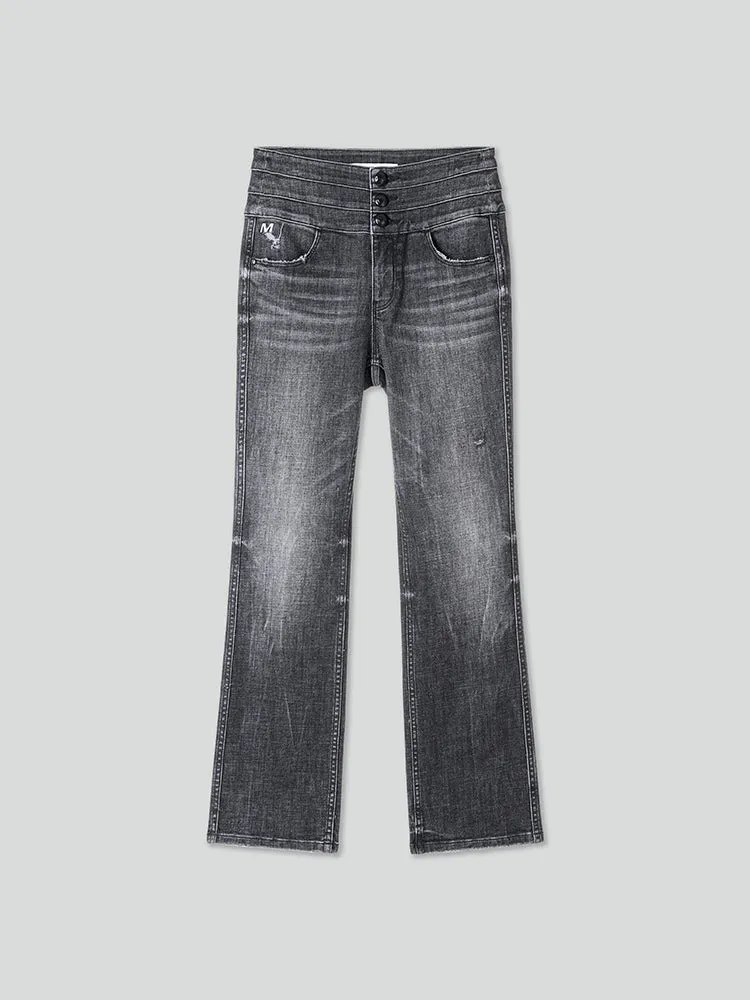 High Waisted Flared Jeans