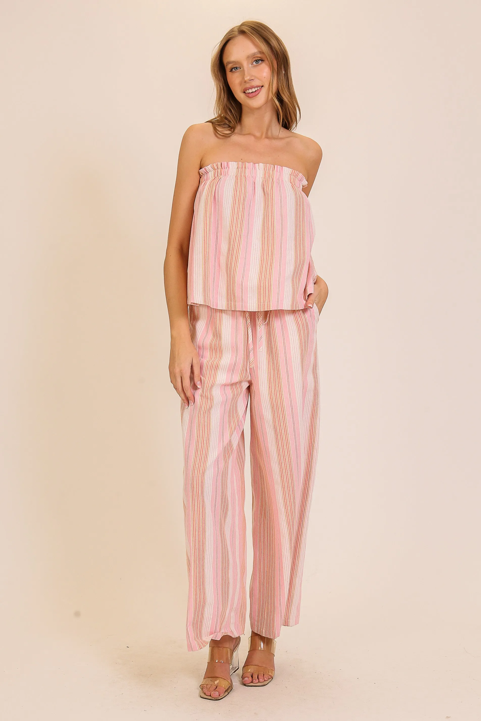 High Waisted Striped Pants