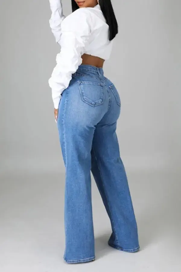 High Waisted Wide Leg Jeans