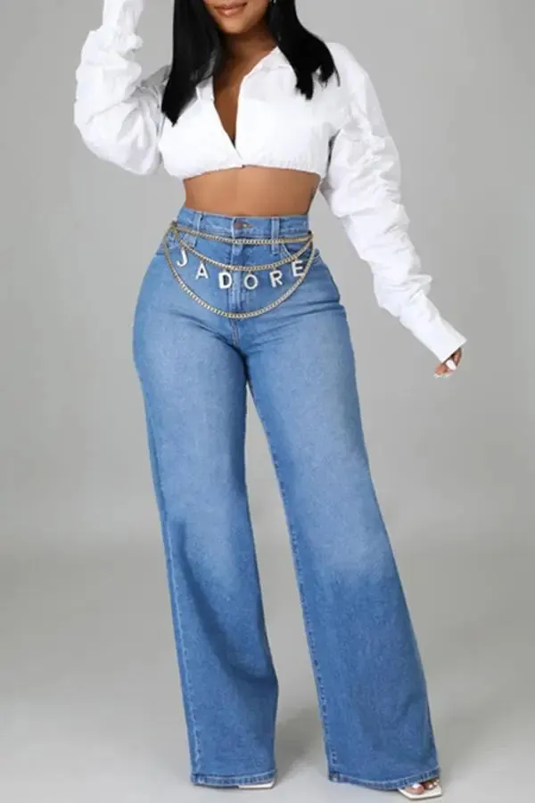 High Waisted Wide Leg Jeans