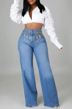 High Waisted Wide Leg Jeans