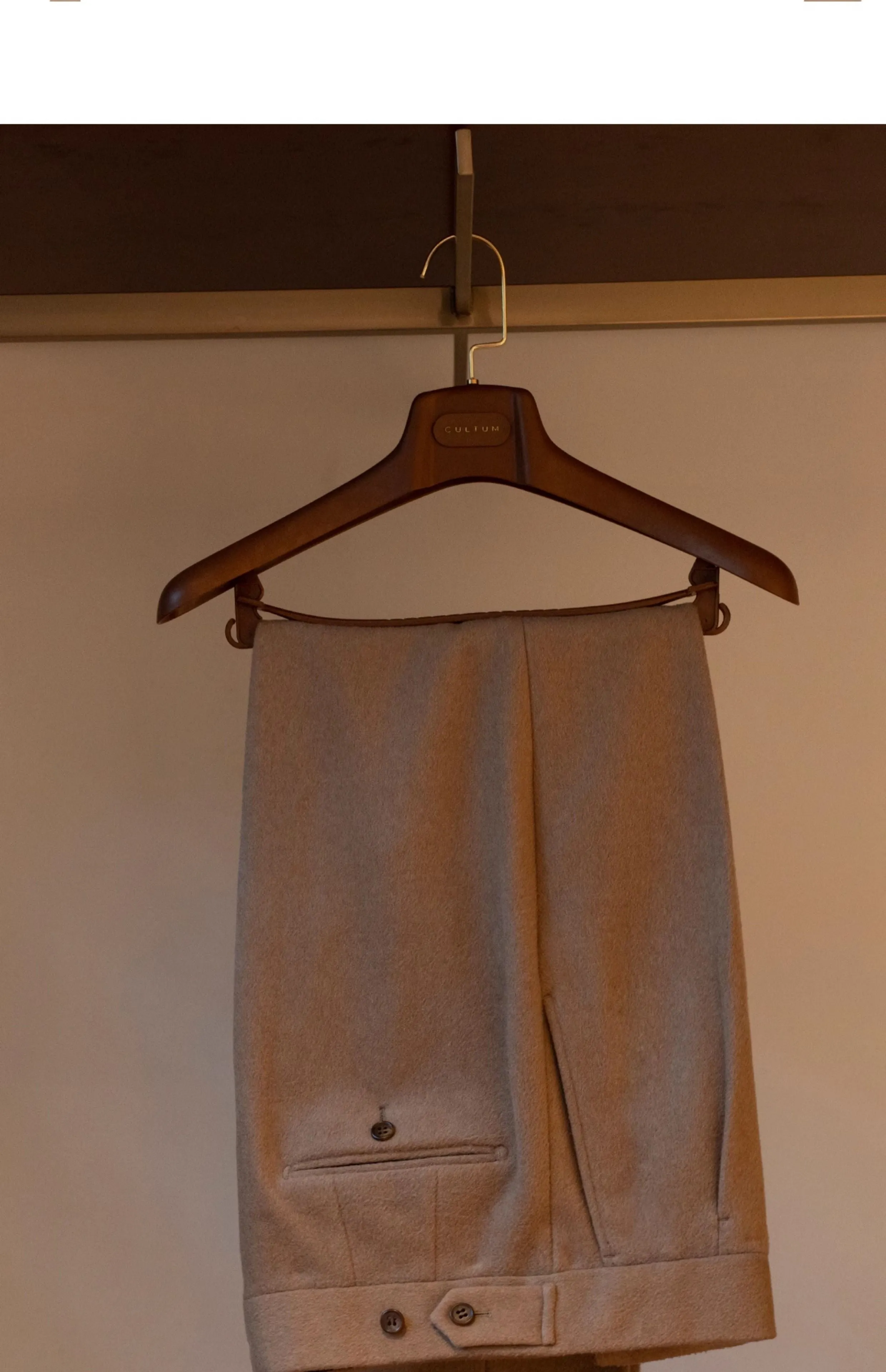 High-Waisted Wool Trousers