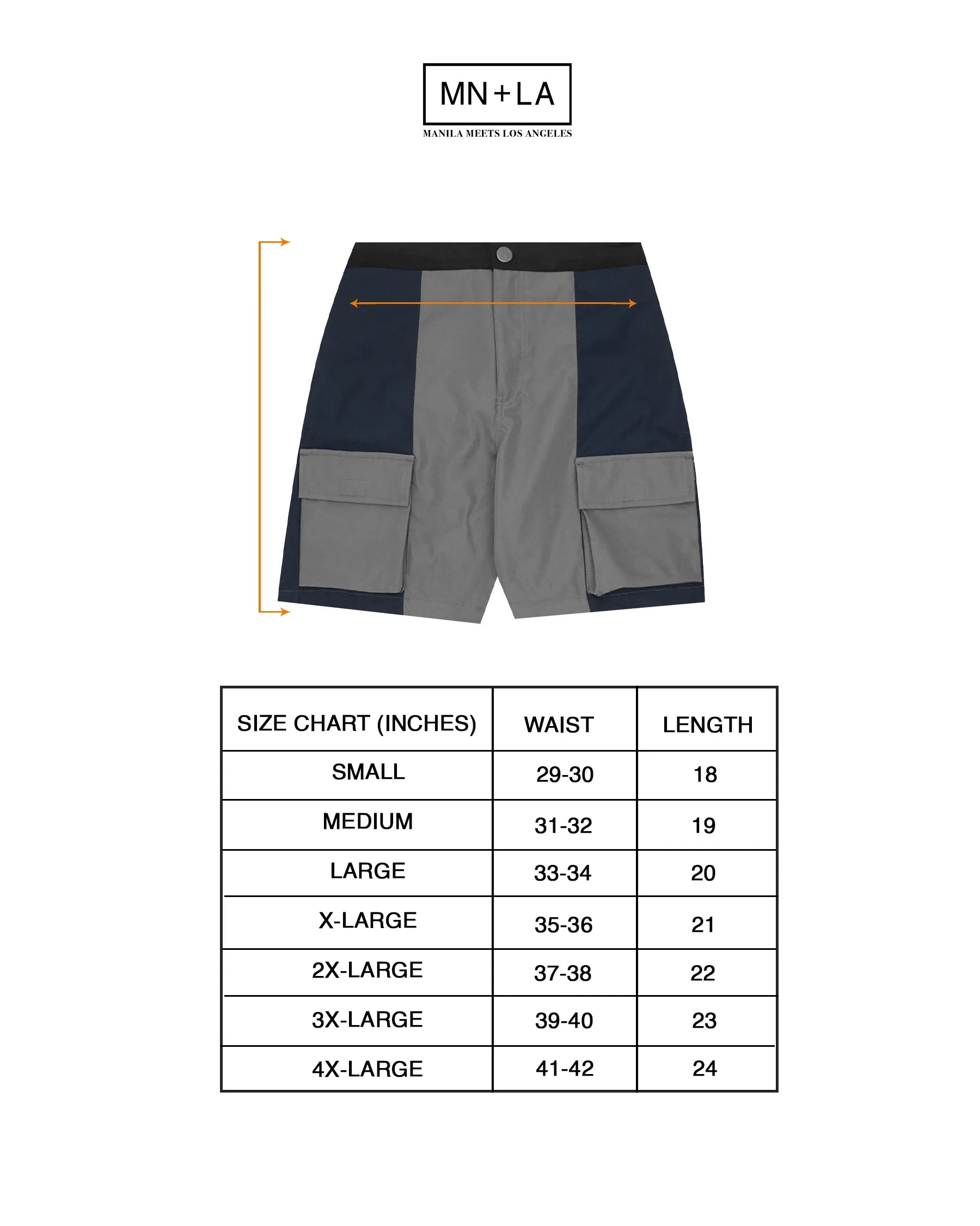 HIKE SHORTS IN NAVY/STONE