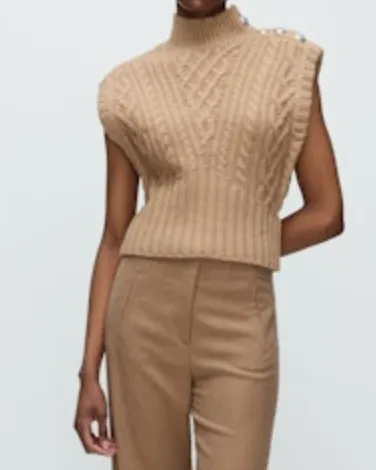 Holton Knit Vest - Russet | Veronica Beard