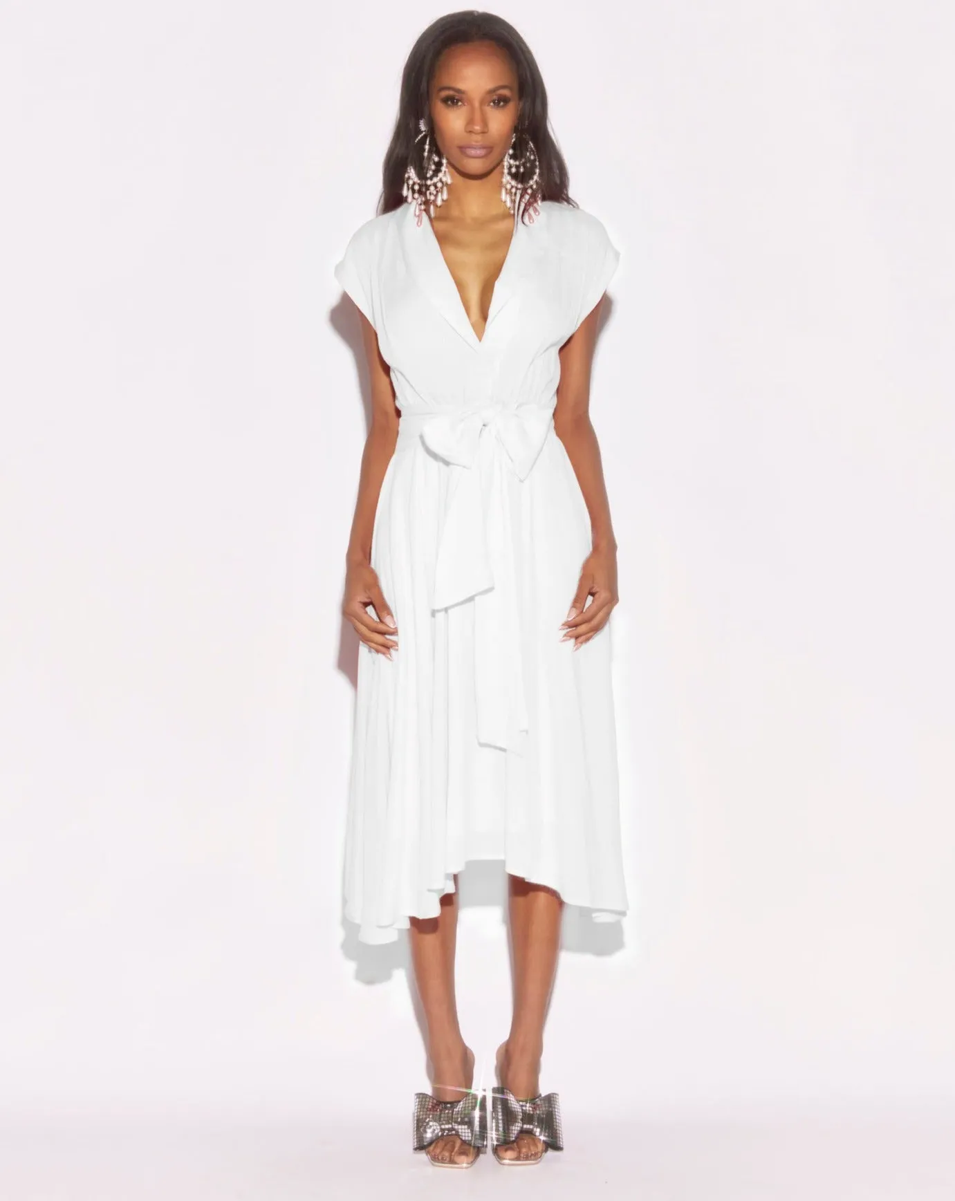 Honeysuckle Midi Dress - Ivory