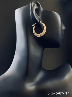 Hoop earrings 10K solid gold