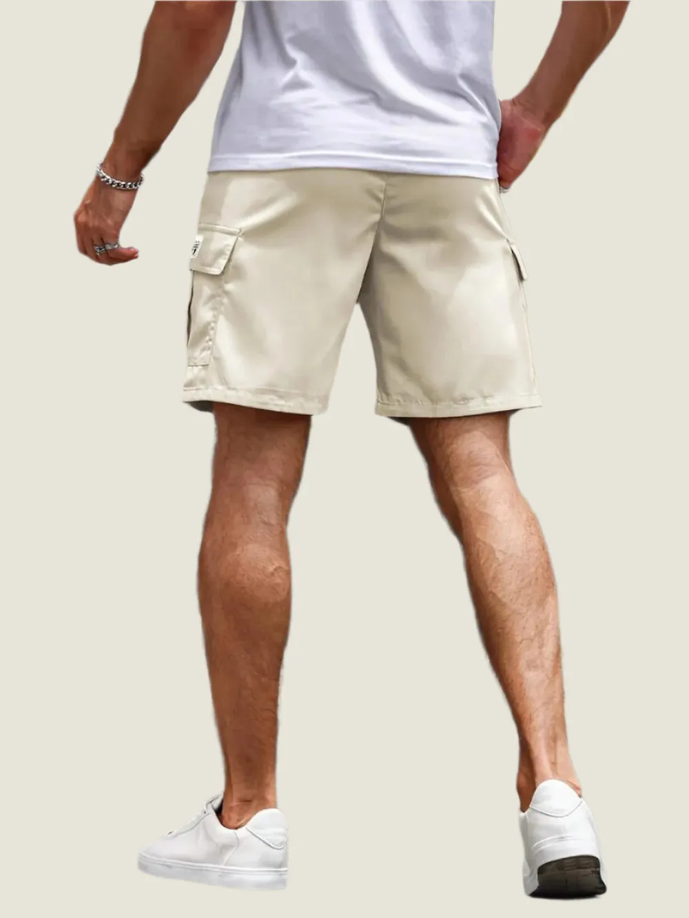 Hudson | Men's Cargo Shorts - Elastic Waistband, Multiple Pockets, Lightweight & Breathable Fabric