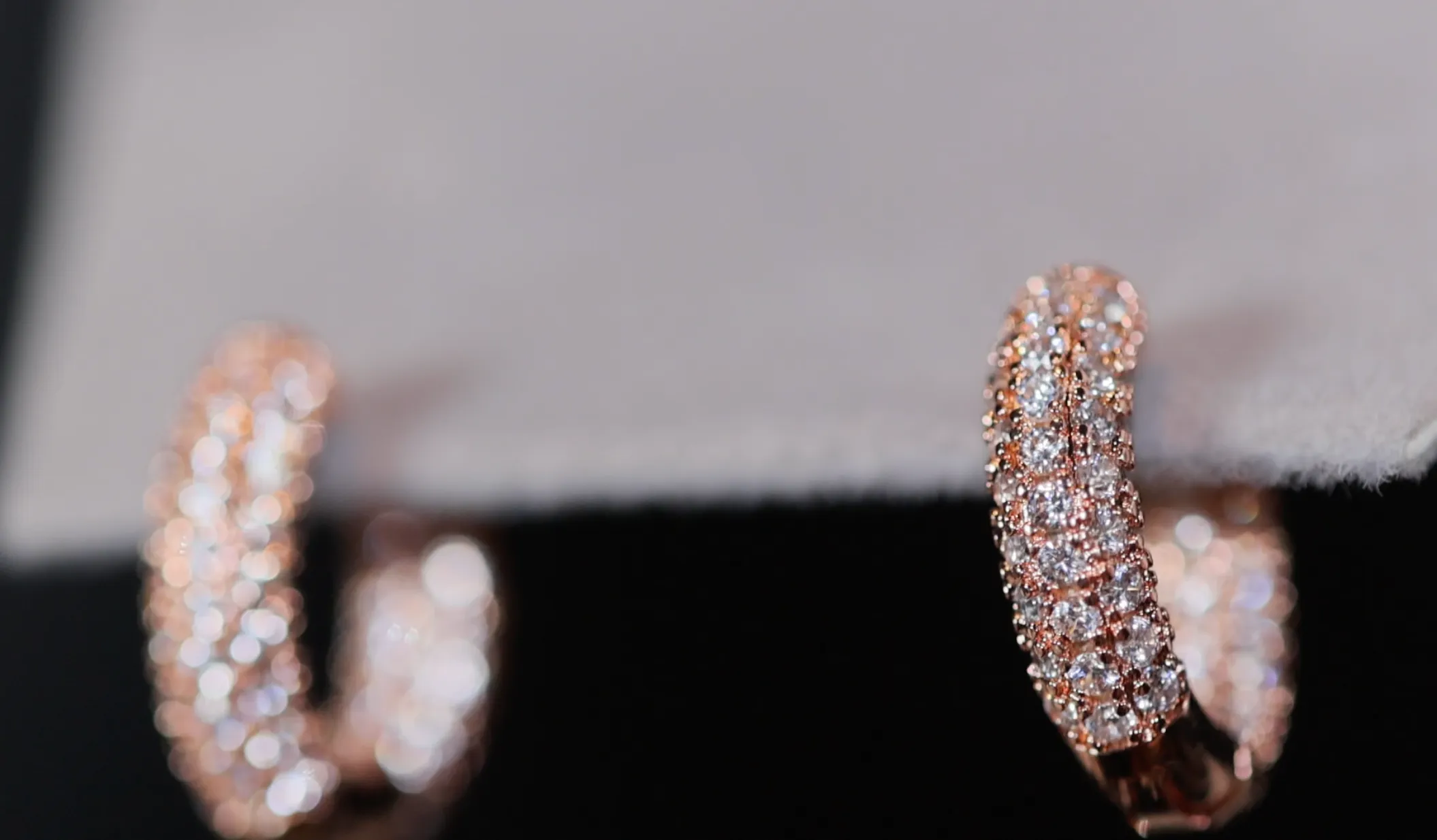 Iced Out Earrings | Rose Gold Earrings | Mens rose gold diamond hoop earrings | Diamond Hoop Earrings | Hip Hop Earrings