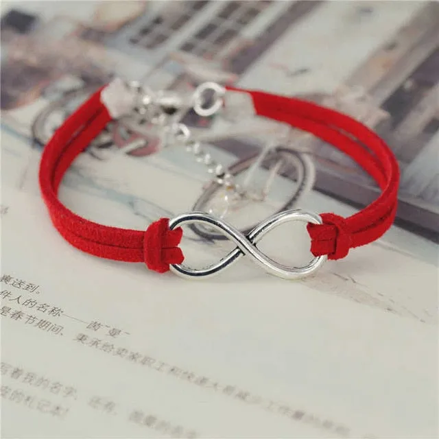 Infinity Leather bracelets Jewelry Women