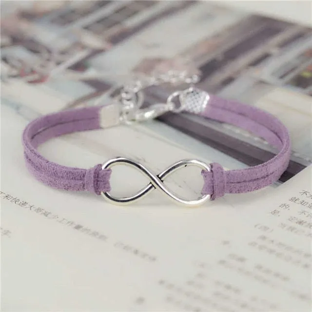 Infinity Leather bracelets Jewelry Women