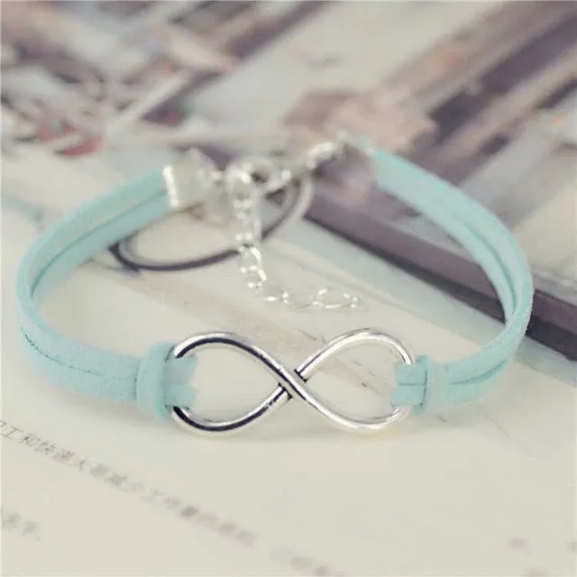Infinity Leather bracelets Jewelry Women