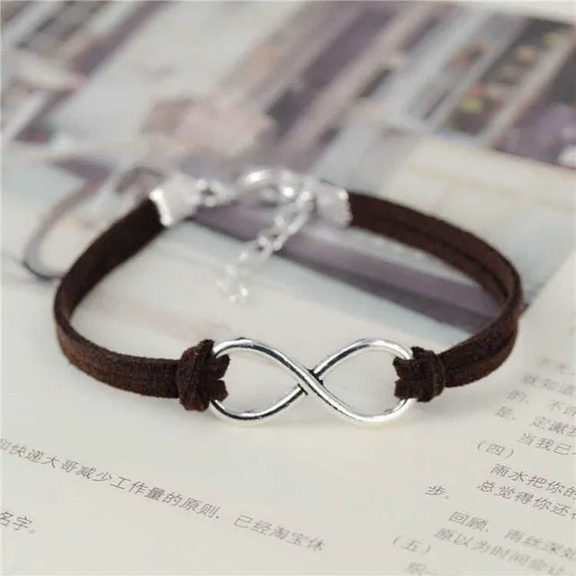 Infinity Leather bracelets Jewelry Women