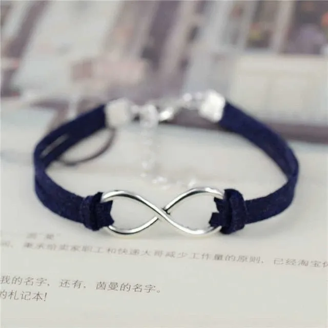 Infinity Leather bracelets Jewelry Women