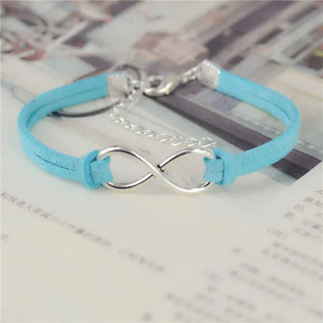 Infinity Leather bracelets Jewelry Women