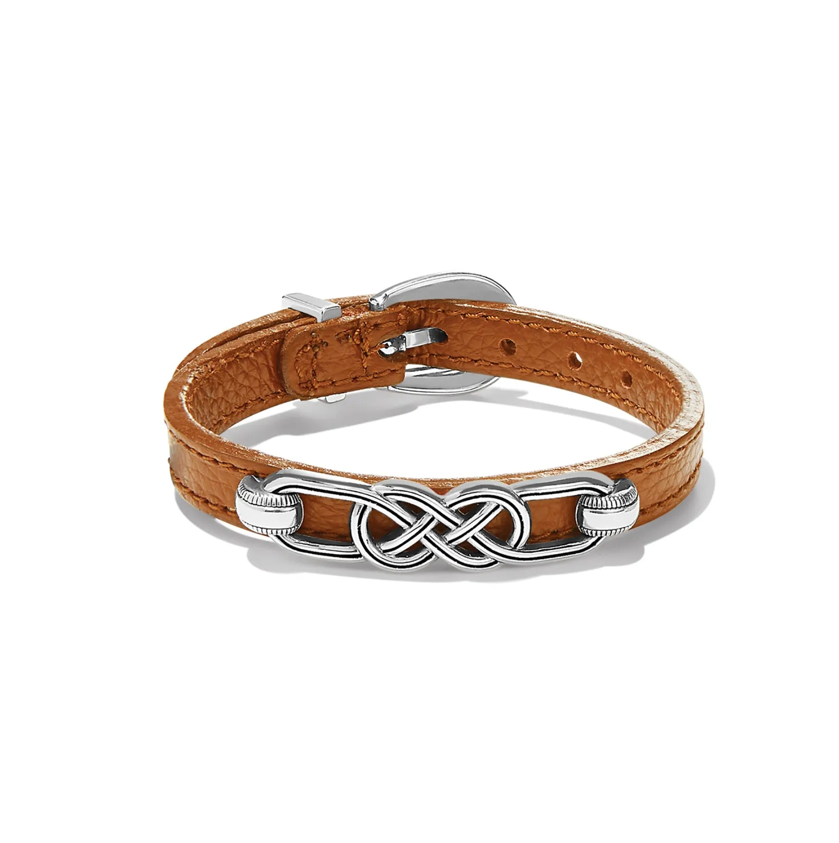 Interlok Braid Leather Bracelet - Bourbon