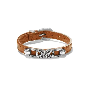 Interlok Braid Leather Bracelet - Bourbon